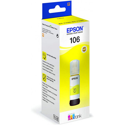 Epson 106 YELLOW ORIGINAL ECOTANK Ink Cartridge C13T00R340 - 70 ml.